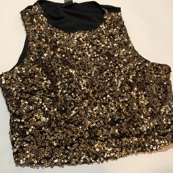 Sequin Crop Top - Picture 2 of 3